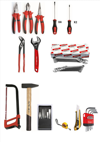 Verktøykasse med 43 verktøy