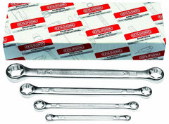 Dobbel E-TORX ringnøkkelsett, 4 deler