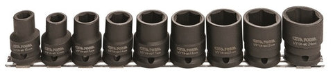 Slagpipesett, 1/2", 9 stk.  korte piper