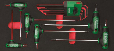 Torxsett m/T-Håndtak,14 deler i modul