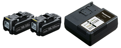 Panasonic batteripakke 18V 5.0Ah m/lader
