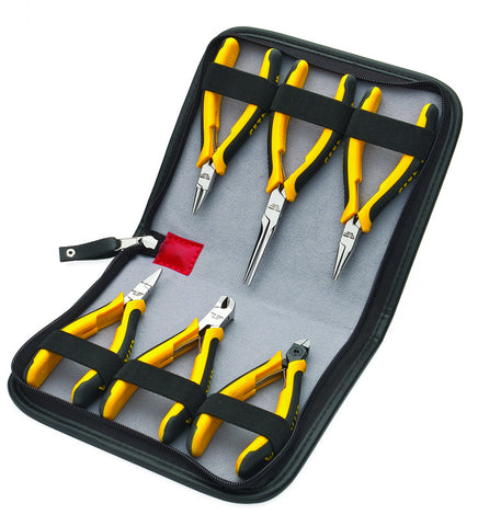 Rustfritt elektronikk tangsett. 6 stk