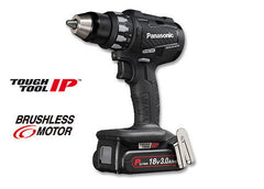 Panasonic 18V Drill i koffert med to 3,0 Ah batterier